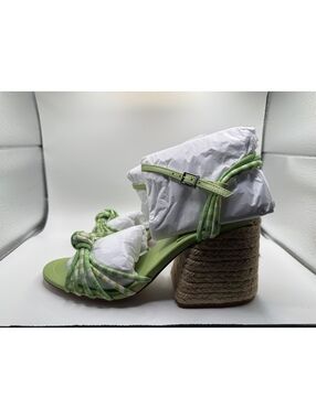 Schutz Dahra Green Block Heel Sandal in Women’s 8.5